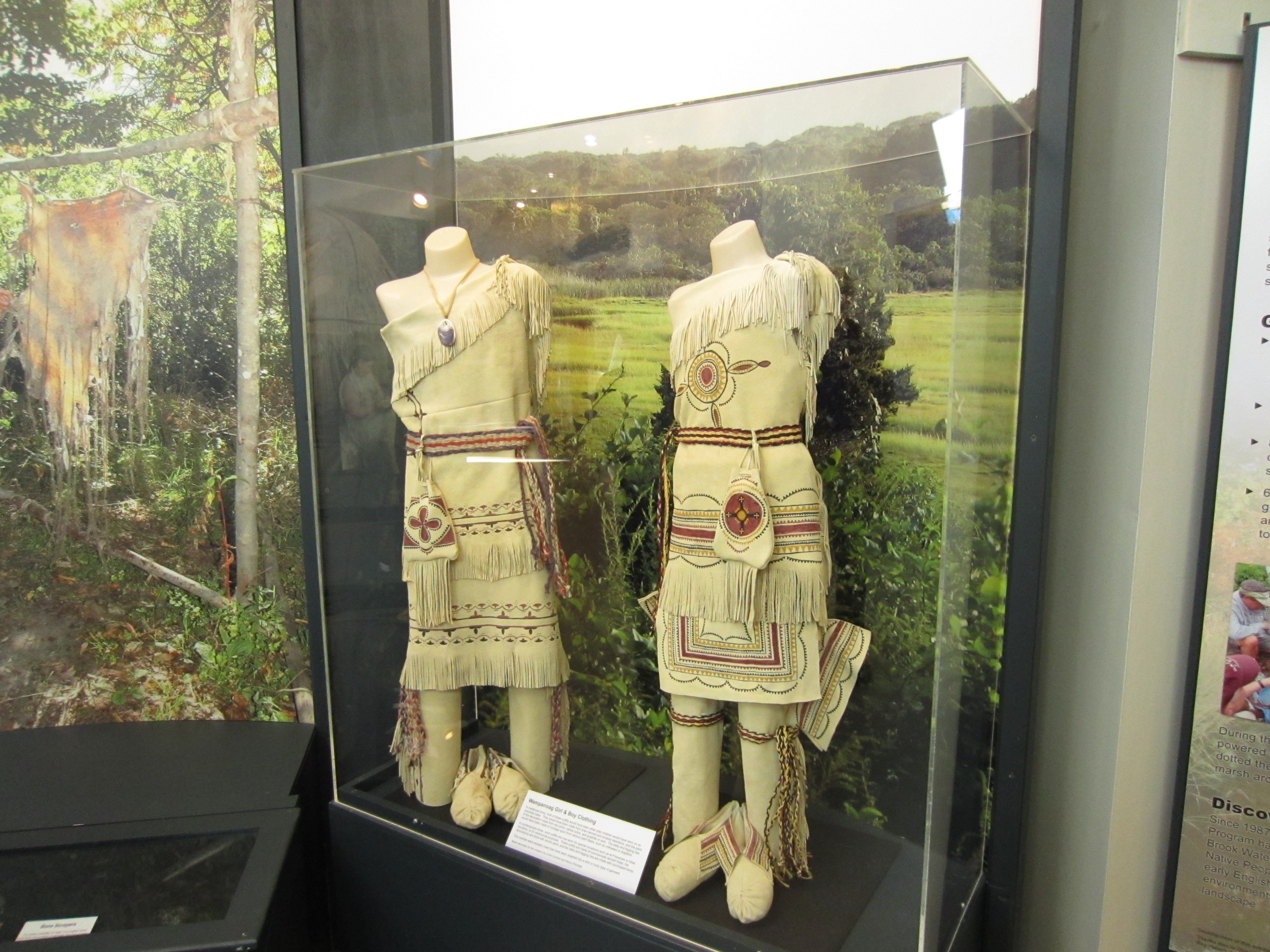 Wampanoag clothing exhibit at the Cape Cod Museum of Natural History